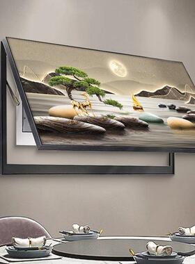 石来运转电表箱装饰画大尺寸配电箱山水挂画遮挡电闸盒强开关壁画