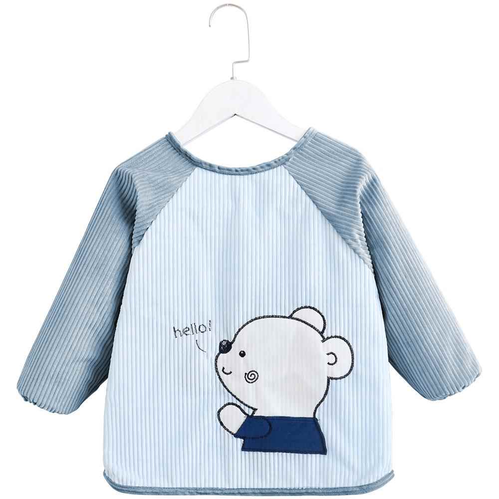 Winter children's smock waterproof and anti-dirty outer wear baby apron baby autumn baby boy and girl eating back wearing bib
