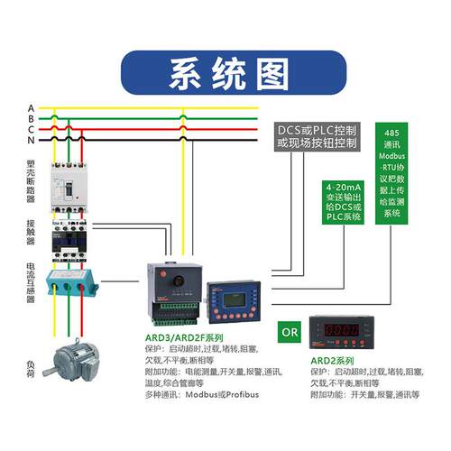 安科瑞ARD2F智能马达保护器 分体式电动机保护器 液晶显示 - 图0