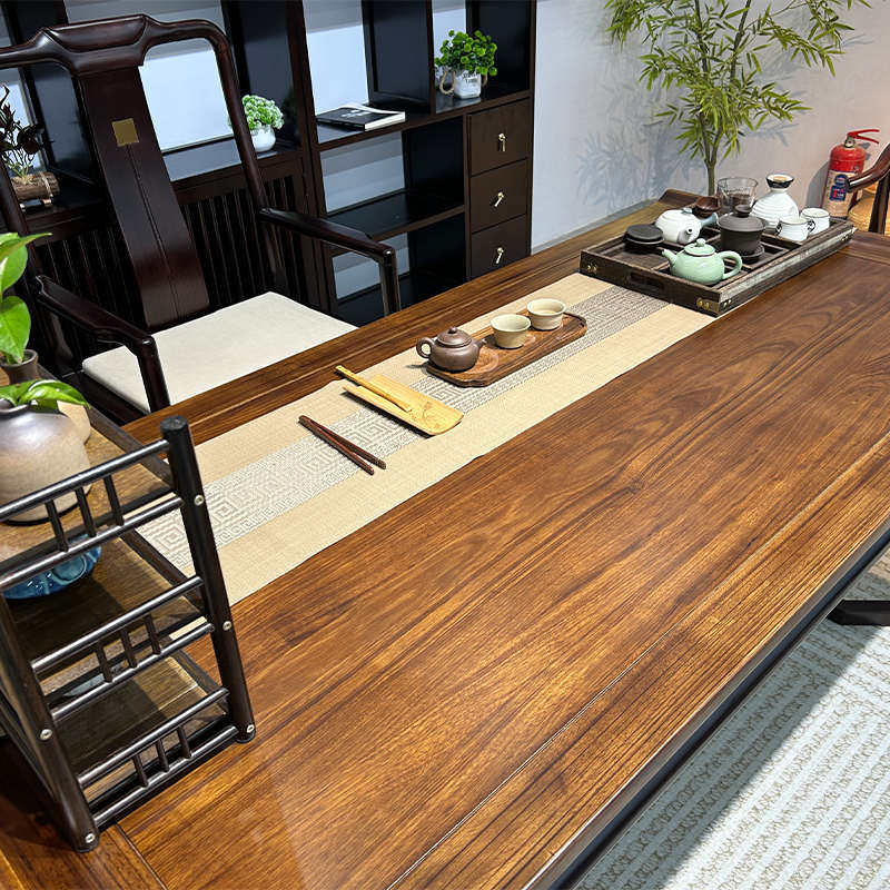 乌金木实木茶桌椅组合新中式办公室家用功夫茶台茶几简约干泡茶台,淘宝优惠券,粉丝福利购,淘宝优惠卷