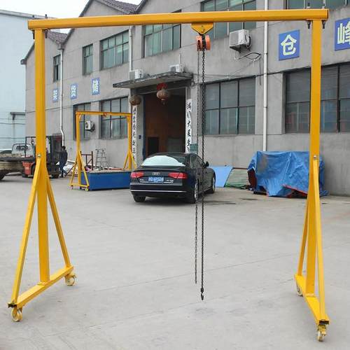 电动移动式龙门架起重机车间吊装运输手推无轨万向移动龙门架 - 图0