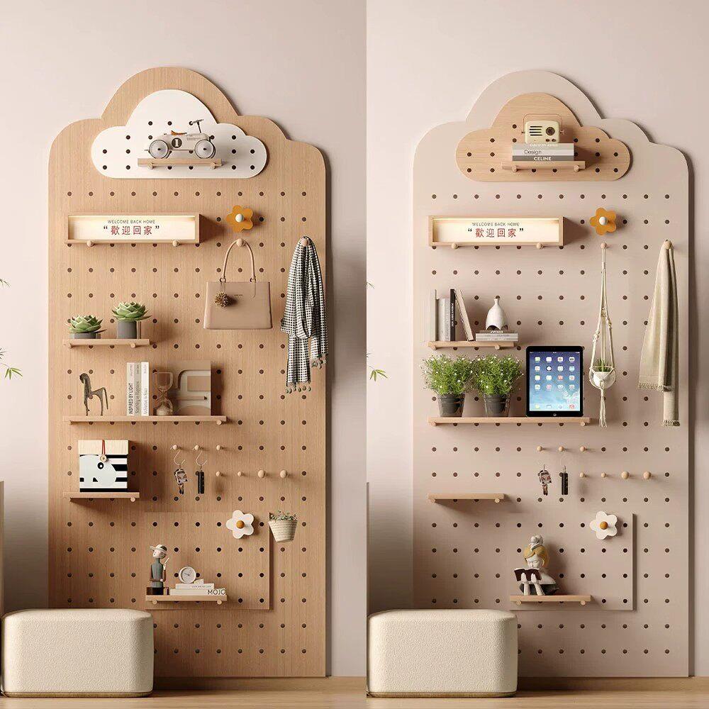 Entrance hole board custom-made storage rack cloud shape wall storage wall wall decoration partition wall hanger