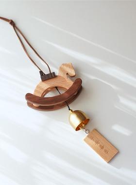 童梦木马木质风铃 Joe的小作坊 北欧风装饰挂件创意治愈车挂 礼物
