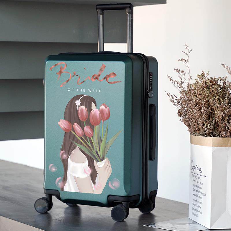 High-end new luggage, Internet celebrity, high-looking, small 20-inch pole case, female chassis, large capacity suitcase, 24