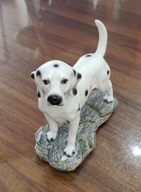 创意树脂假狗大型仿真狗大号斑点狗防真狗进门摆件落地宠物装饰品