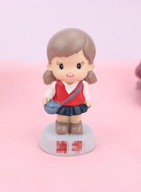 新中式创意卡通学生人偶烘焙蛋糕装饰摆件可爱公仔生日蛋糕摆件