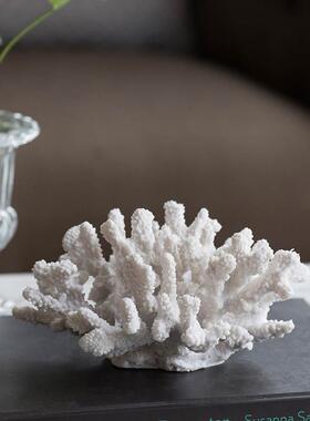 AB出口美国高彷真珊瑚摆件海洋系列树脂桌面装饰客厅样板房家居