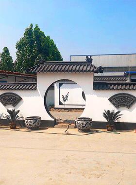 扇形砖雕梅兰竹菊彷古树脂雕花中式庭院古建四合院迎门墙围墙装饰