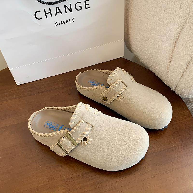 新款春秋百搭勃肯鞋女2026平底拖厚底时尚增高外穿包0120h,淘宝优惠券,粉丝福利购,淘宝优惠卷