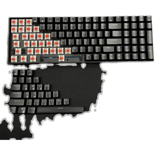 RK100/860原装黑色白色ABS键帽OEM高度配件支持96/98配列机械键盘 - 图3