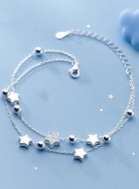 VENTFILLE 925 Sterling Silver Star Bracelet Fashion Korean