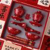 Wedding wedding bowl, tea cup, pair of high-end wedding modified tea sets, pair of bowls and chopsticks set, wedding supplies