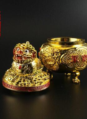 貔貅聚宝盆神龙招财进宝吉祥风水摆件护法招财法器正财库包邮