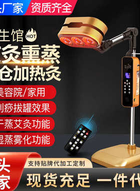 艾灸熏蒸仪器全身家用理疗灯美容院专用艾绒无烟器具艾炙盒一体机