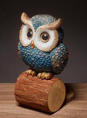 现代玄猫头鹰艺术摆客件厅SHBB5402轻饰奢高档关酒柜电视柜装品高