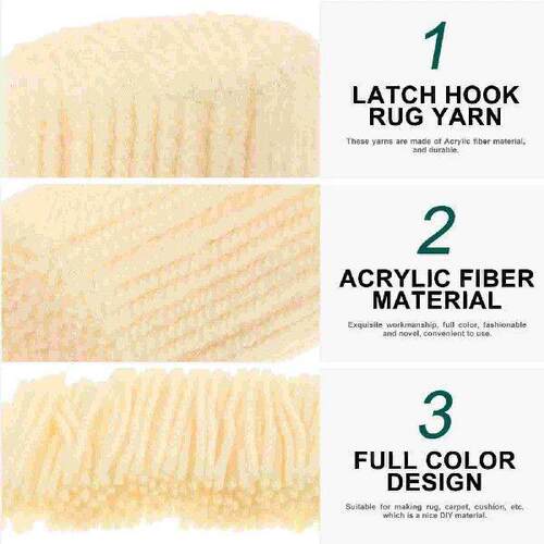 10 Rolls Carpet Embroidery Yarn Tshirt Chunky Wool Balls - 图0