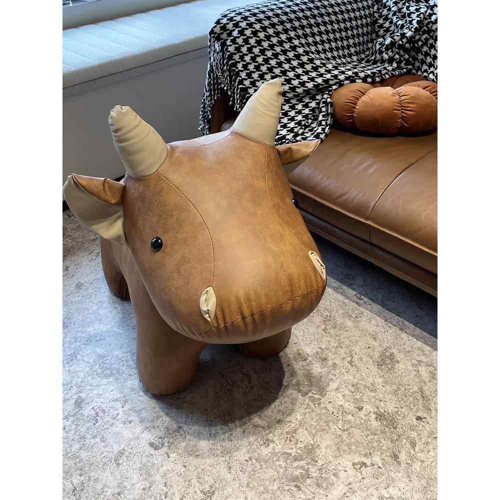 牛凳子换鞋凳创意乔迁礼物动物造型落地摆件客厅软装装饰暖房矮凳,淘宝优惠券,粉丝福利购,淘宝优惠卷