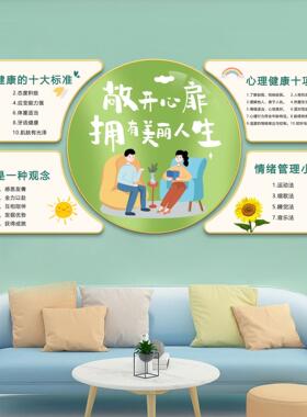 心理咨询室挂画心理学辅导室布置挂图画学校标语健康文化墙装饰画