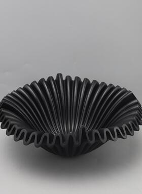 欧式餐创意波浪形1366纳树脂糖果收托盘装饰件客厅厅酒店家居装摆