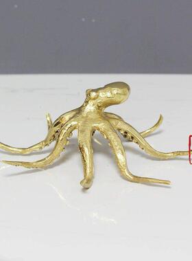 纯黄铜蚂蚁蜥蜴动物桌面金钱豹摆件装饰品家居样板客厅茶几陈列