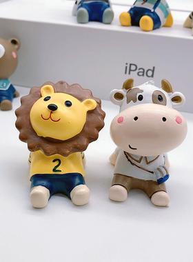 治愈系桌面摆件仰望星空小动物树脂卡通客厅饰品礼物蛋糕汽车摆件