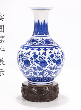 黑檀木雕镂空云海几圆形花瓶佛像底座实木印章玉器奇石摆件底座托