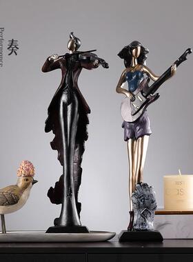 演奏乐器摆件覆古简约家居装饰品办公室电视柜房间创意音乐礼物