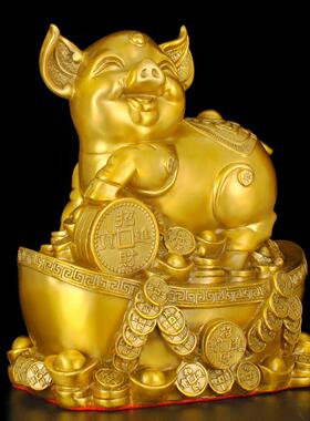 铜猪摆件吉祥物元宝发财猪西北缺角补角富足常乐居家工艺礼品摆饰