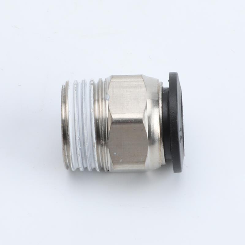 黑色气动快速接头螺纹直通PC6-01/8-02/10-04气管快插高压空压管 - 图2