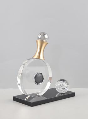 欧式轻奢饰明1930水透晶琵琶艺装摆件玄术关卧室客厅电视柜家居装