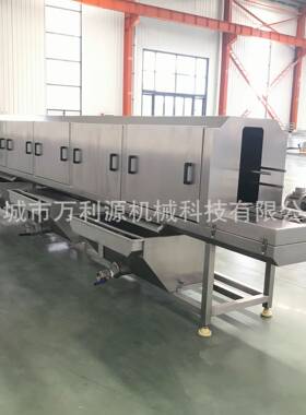 连续式商用周转筐清洗设备食品级不锈钢材质全自动喷淋式洗筐机