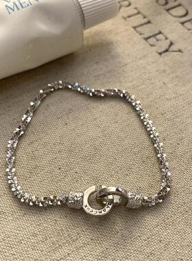 韩版小众双环锁扣手链女时尚个性小众通勤百搭级感手串新款