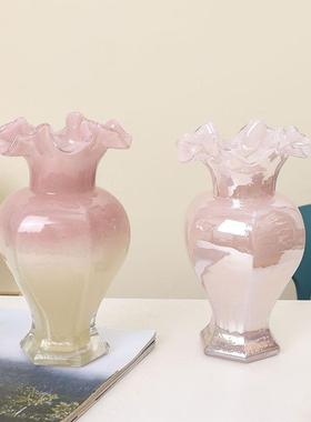 新款琉璃石榴花瓶网红ins风欧式轻奢高颜值客厅水培水养装饰摆件