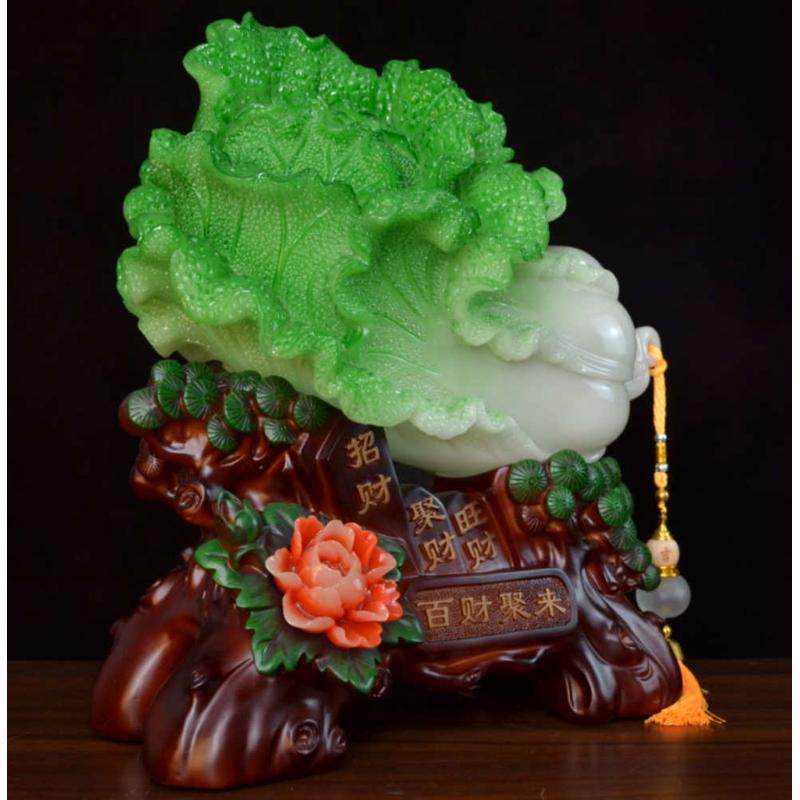 玉白菜摆件百财聚来家居酒柜办公室装饰开业送礼乔迁礼品白菜摆件,淘宝优惠券,粉丝福利购,淘宝优惠卷