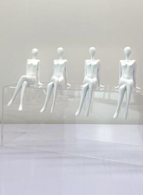 现代几简约房亚克力人摆楼件样板售处书房飘窗客厅何MQI软装饰品