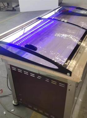 熟食柜防尘罩食堂玻璃罩定制玻璃展示柜点菜柜玻璃门小吃摊厂家