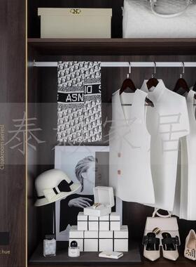 白极衣简屋设计展厅开放全色式柜毛毡道具衣服模软装饰品陈列摆件