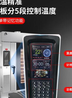 商用热风对流烤箱 智能电脑版记忆菜定时控温5盘10盘15盘旋转炉