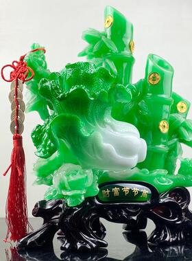 直销新款招财摆件 树脂仿玉财富节节高竹子摆件 公司开业开张乔迁