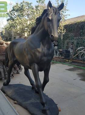 工厂奔腾铜马雕塑室外广场大型纯铜马景观摆件各种铜动物制作