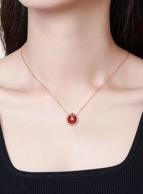 原创上上签珐琅项链围镶款女精致高级原创设计高级感个性精致新款