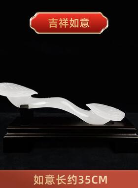 高档天然玉石如摆件居饰客厅电视柜玄关博古家架装饰乔迁品新居意