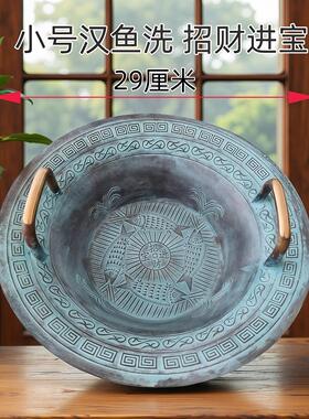 器仿古青铜龙洗婚庆铜盆跳水振共盆 加厚盆铜盆RXL沃盥礼仪皿