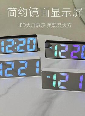 led简约大数字时钟电子钟表桌面摆台式闹钟时间显示器数显摆件