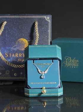 colorworks羽之翼纯银轻奢小众高级项链锆石生日礼物女款新款爆款