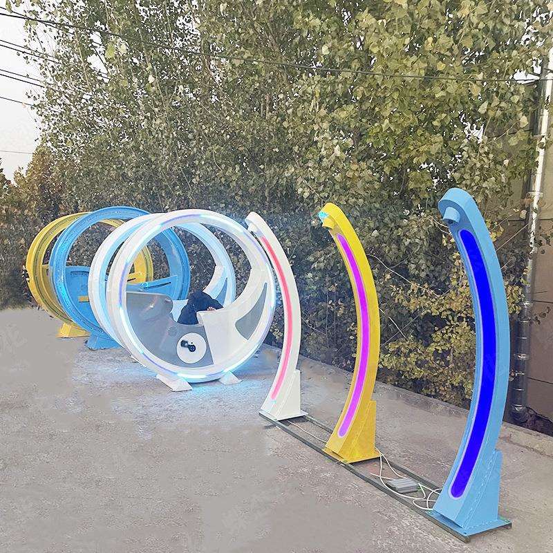 Dynamic power-generating bicycle, explosive dynamic bicycle for riding in shopping malls and parks, interactive cycling light strip device