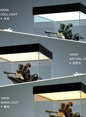 亚克力展示罩亚克力展示盒大号亚克力盒子透明展示盒免胶款带灯高