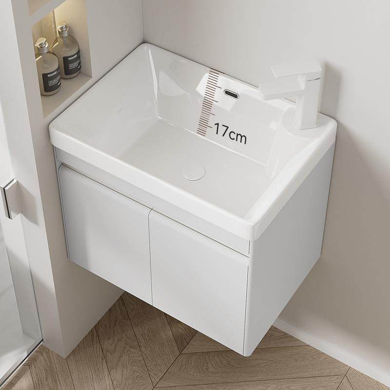 小户型不锈钢浴室柜组合深陶瓷一体洗手盆挂墙式卫浴柜阳台卫生间,淘宝优惠券,粉丝福利购,淘宝优惠卷