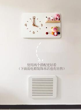 可定制洞洞板电表箱装饰画带钟表遮挡时钟盒配电箱盖板画挂钟遮丑