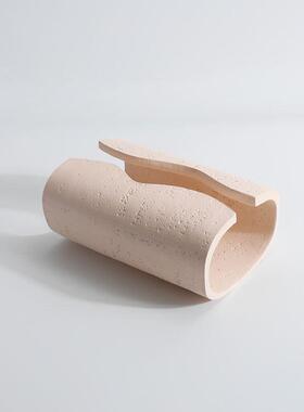 创意仿洞石纸巾盒客厅高档轻奢风抽纸盒摆件桌面玄关样板间售楼处